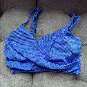 Aerie Shine Pique Twist Scoop Bikini Top